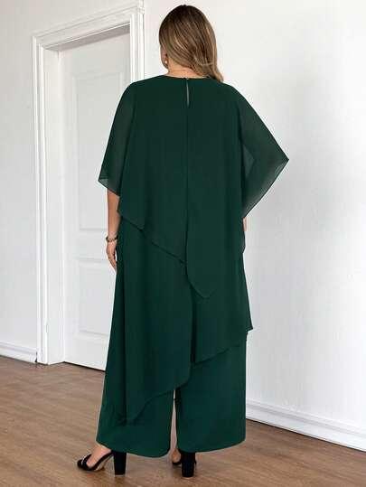 SHEIN ZIELONY KOMPLET BLUZKA SPODNIE S06__54