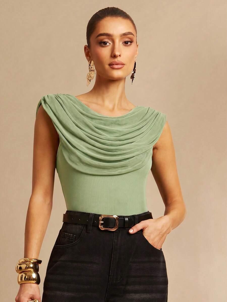 SHEIN SIATECZKOWE ZIELONY BODY S09__M