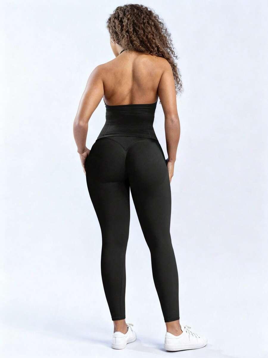 YEFECY LEGINSY TOP CZARNY KOMPLET SPORTOWY S06__S