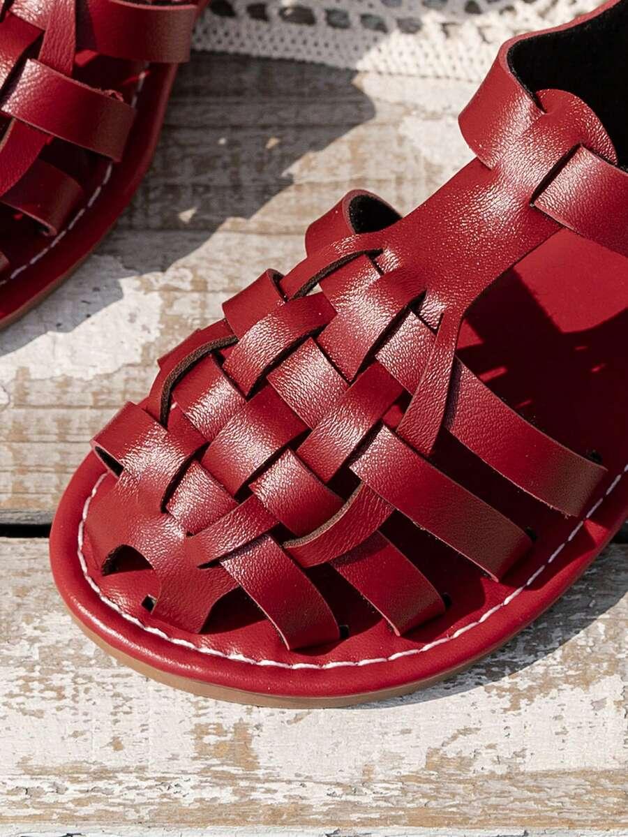 SHEIN CZERWONE SANDAŁY SPRZĄCZKA S06__27