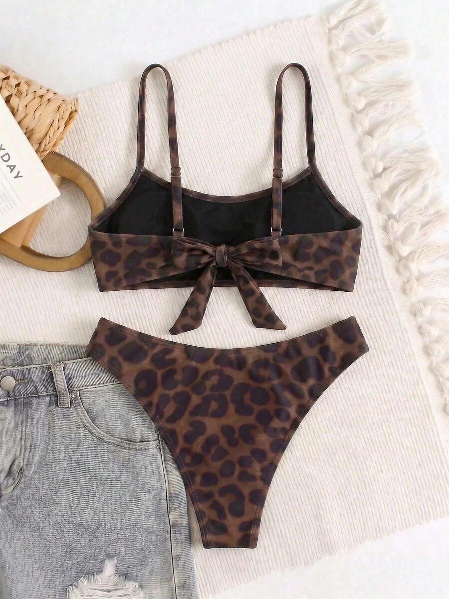 SHEIN DWUCZĘŚCIOWY STRÓJ KĄPIELOWY ANIMAL PRINT S09__XL