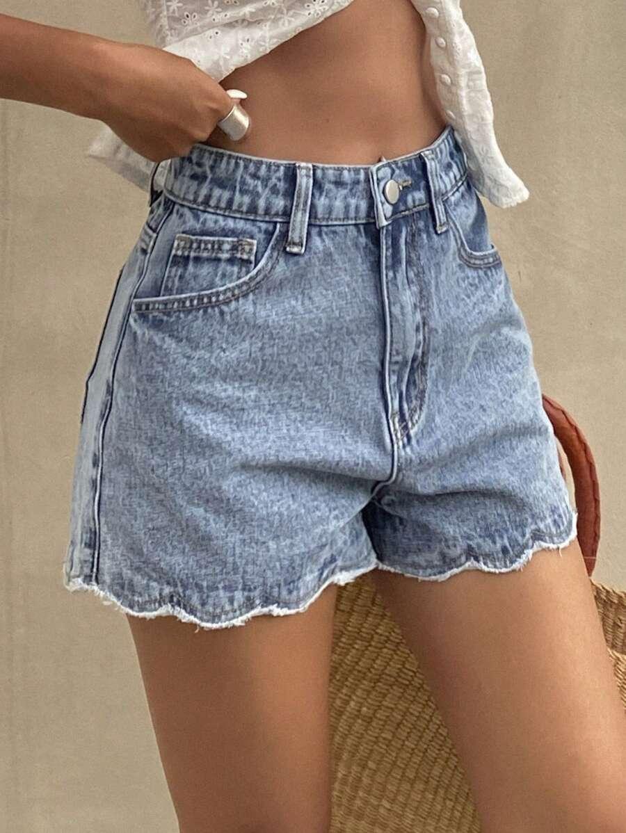 SHEIN NIEBIESKIE SPODENKI JEANS S09__XL