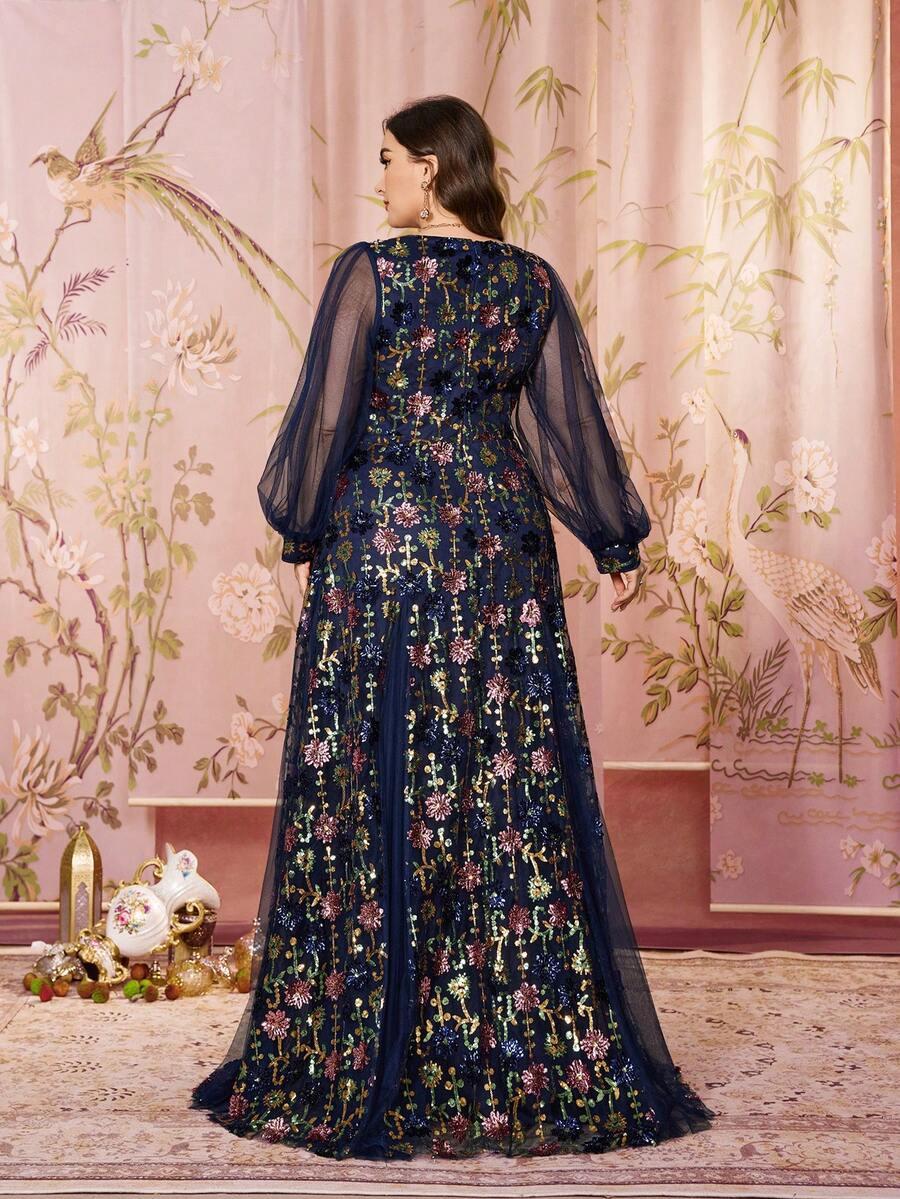 SHEIN NIEBIESKA MAXI SUKIENKA S06__50