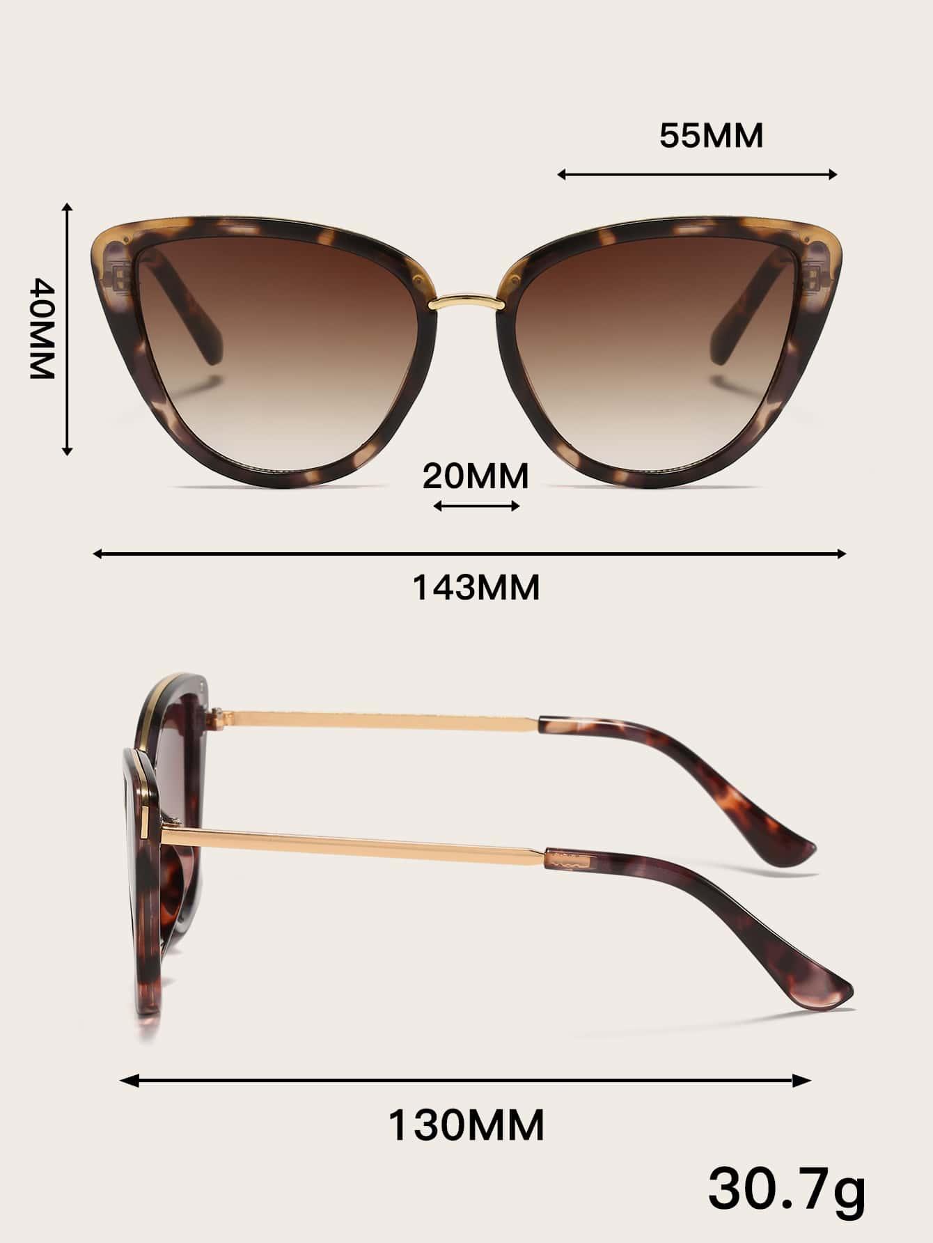 SHEIN BRĄZOWE OKULARY PRZECIWSŁONECZNE S07__