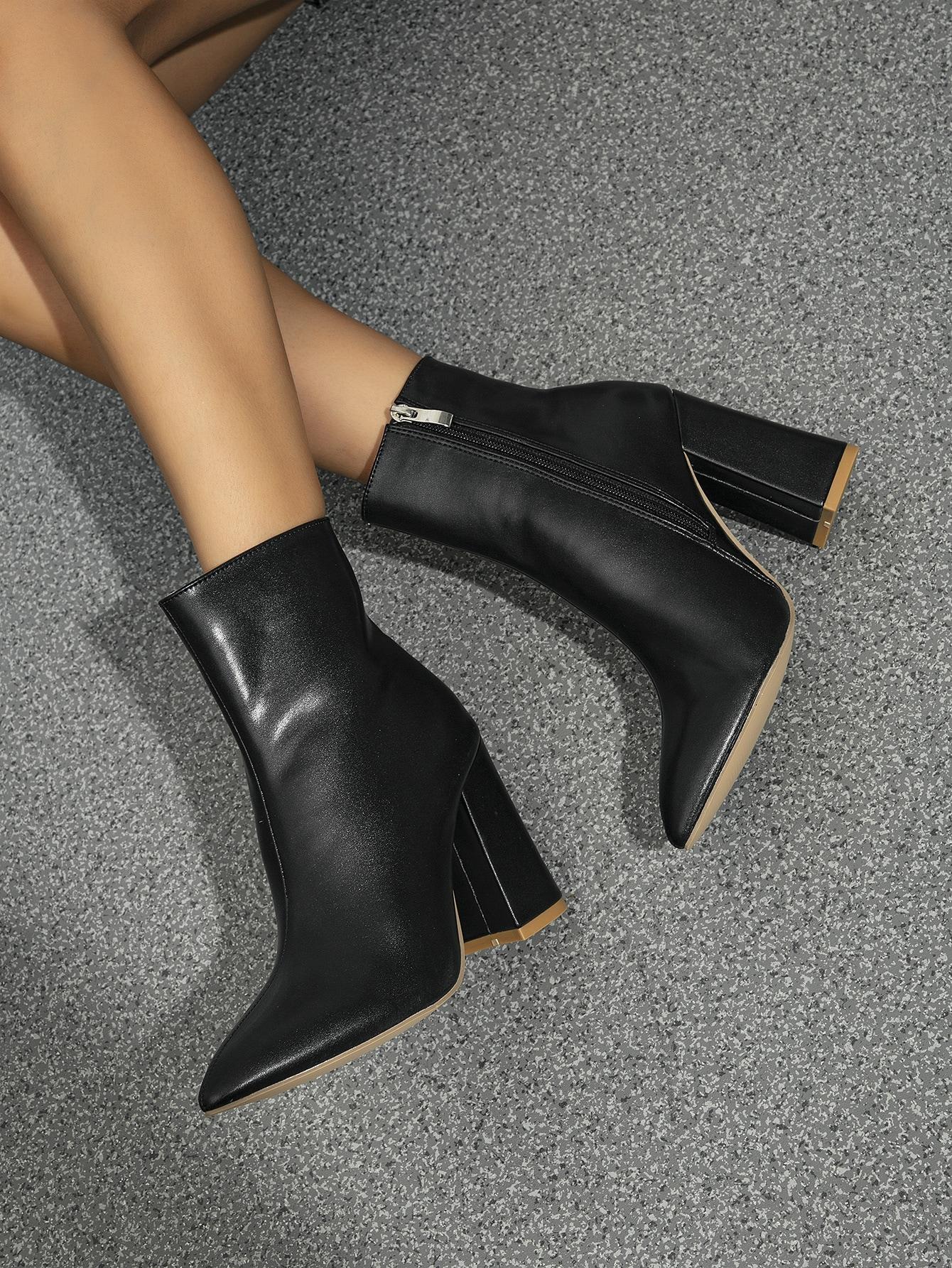 SHEIN CZARNE BOTKI ZAMEK W01__38