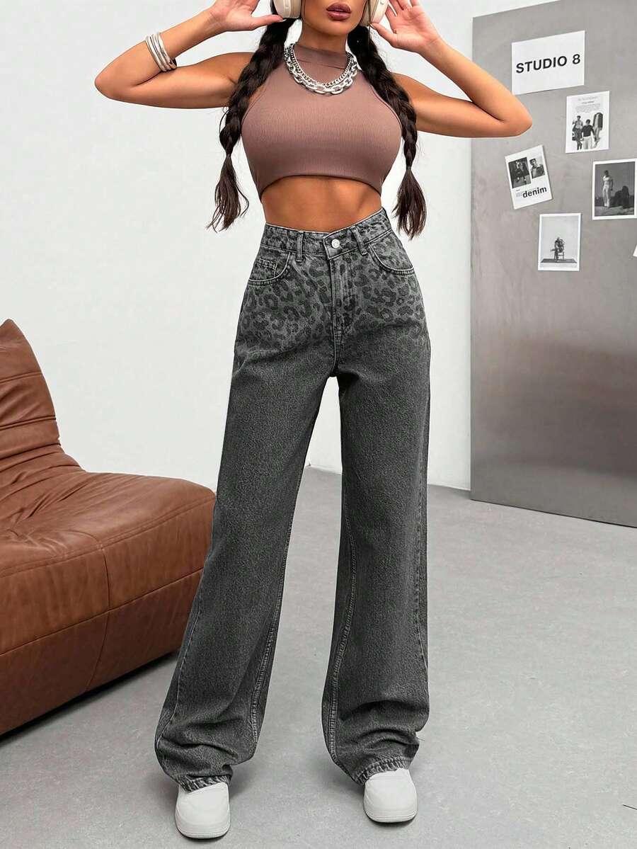 SHEIN SZARE SPODNIE JEANS S06__XS