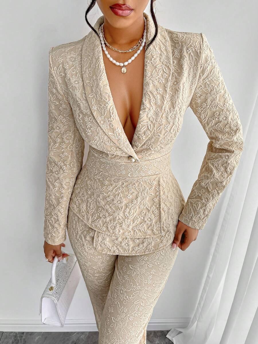 SHEIN KOMPLET MARYNARKA SPODNIE S06__L