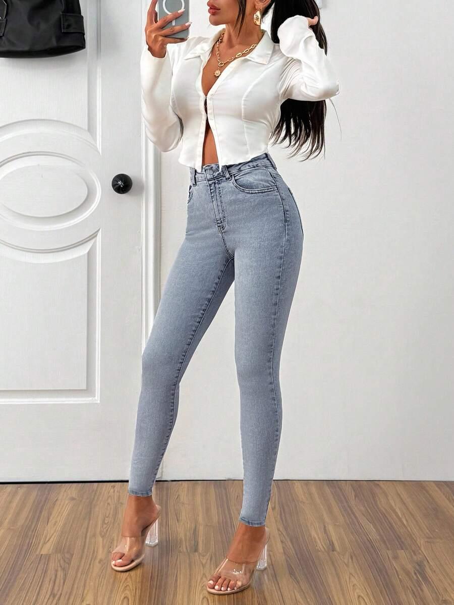 SHEIN NIEBIESKIE SPODNIE JEANS S06__M