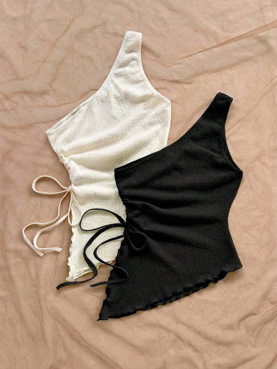 SOLEIA CZARNY TOP TEKSTURA S09__L
