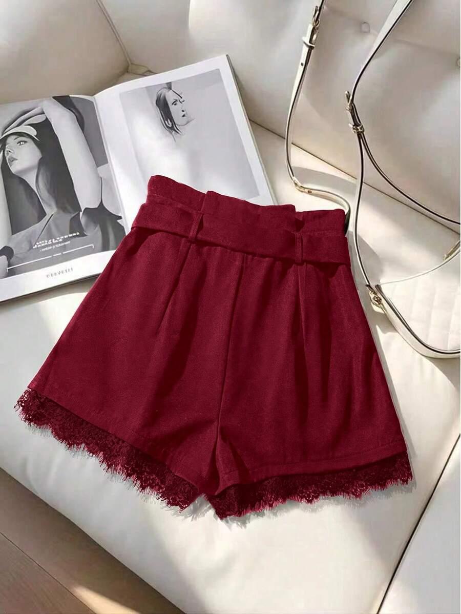SHEIN CZERWONE KRÓTKIE SPODENKI S06__L