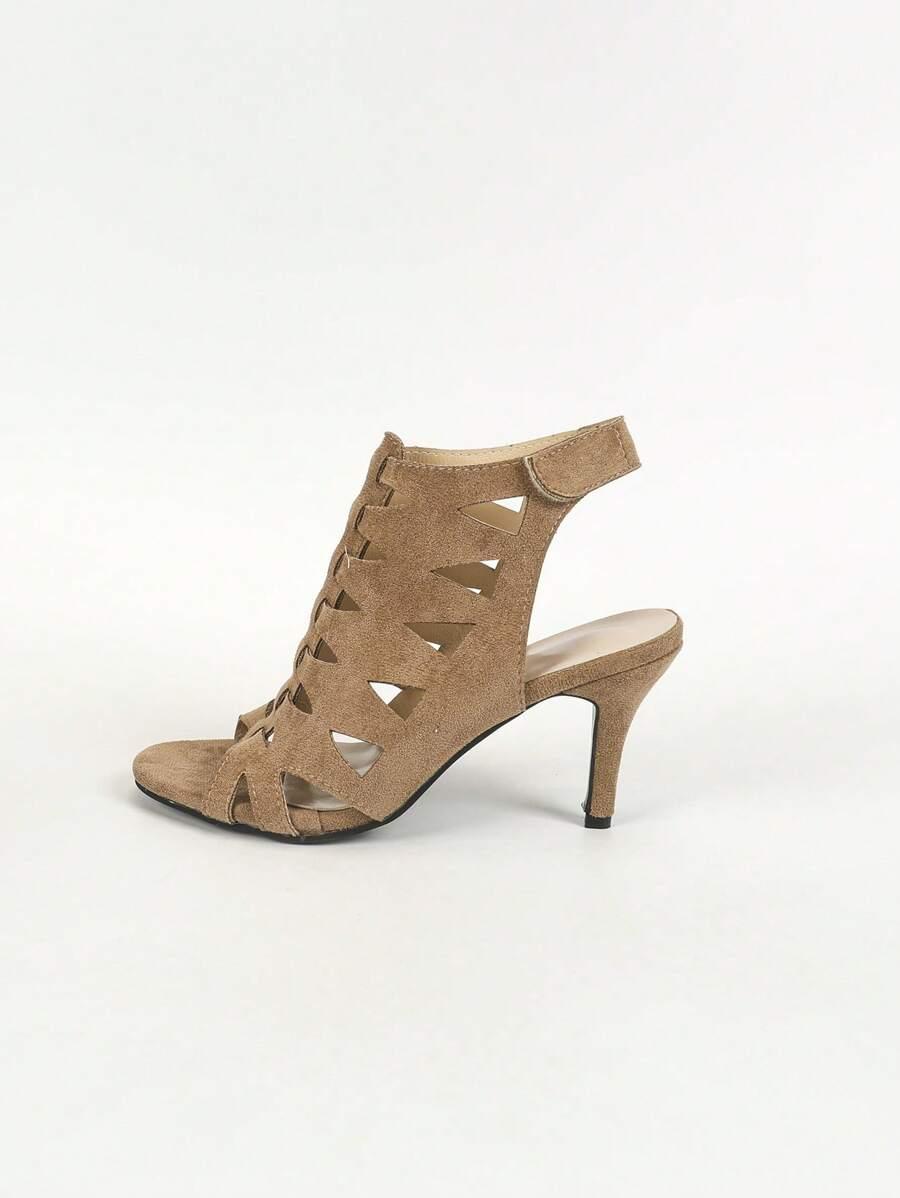 SHEIN BRĄZOWE SANDAŁY OBCAS S06__37