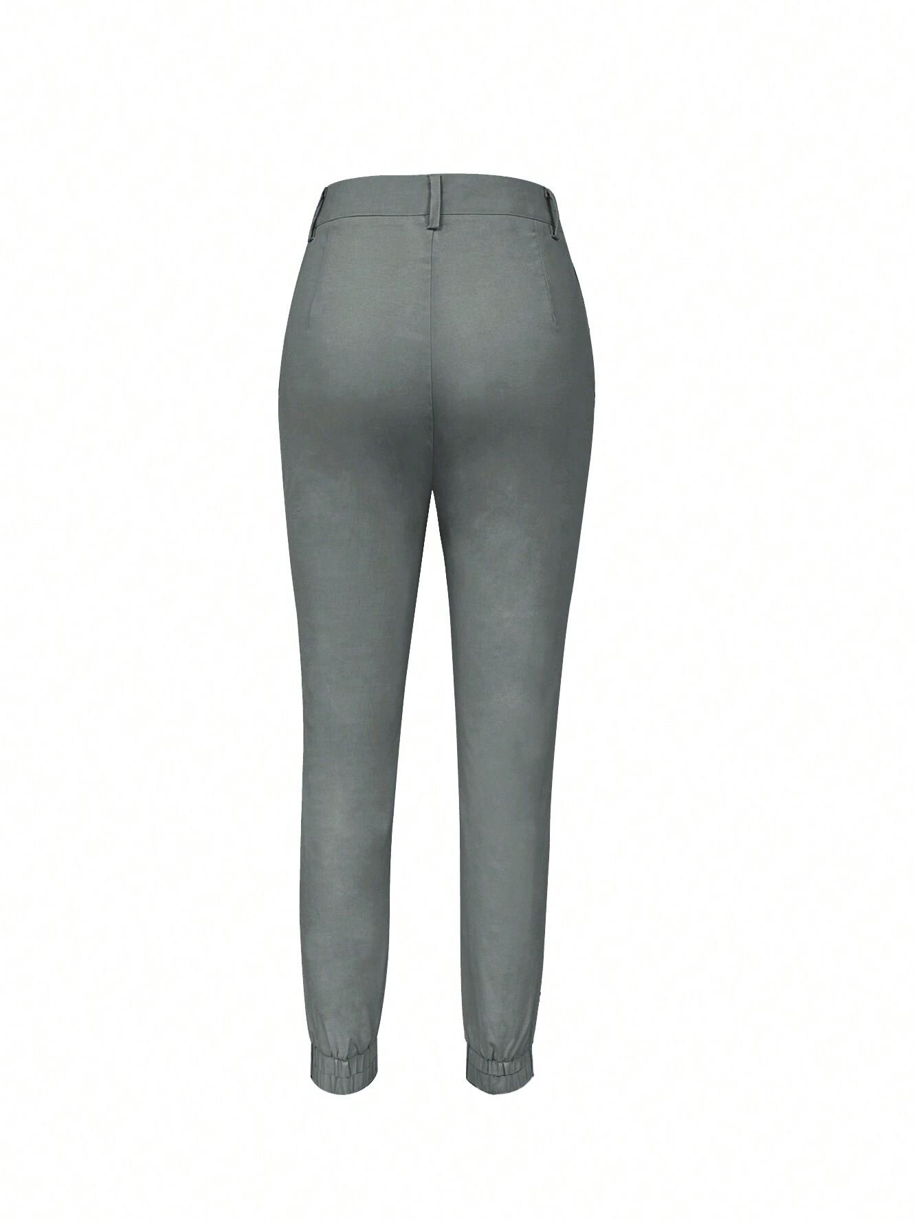 SHEIN SZARE SPODNIE WYSOKI STAN S06__XL
