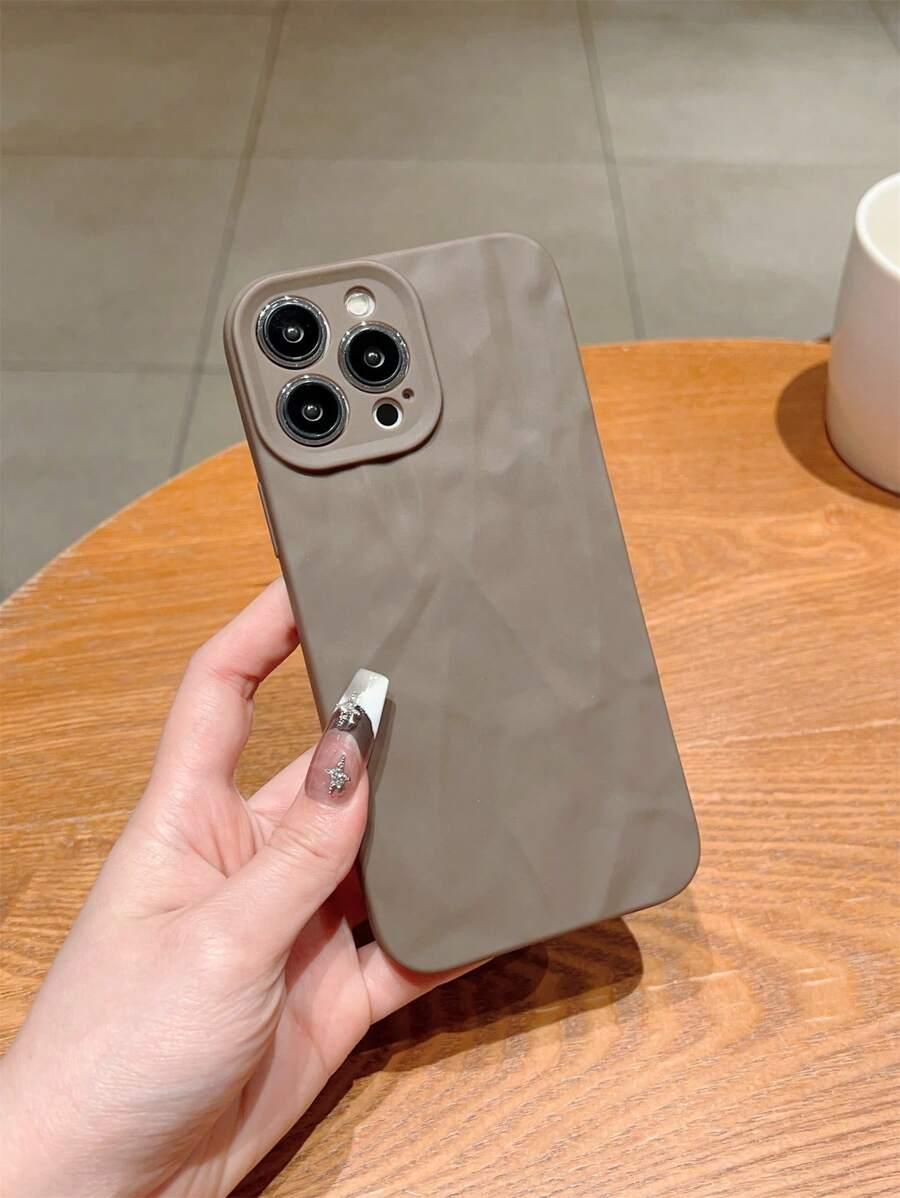 SHEIN BRĄZOWE ETUI NA TELEFON IPHONE 15 PLUS S07