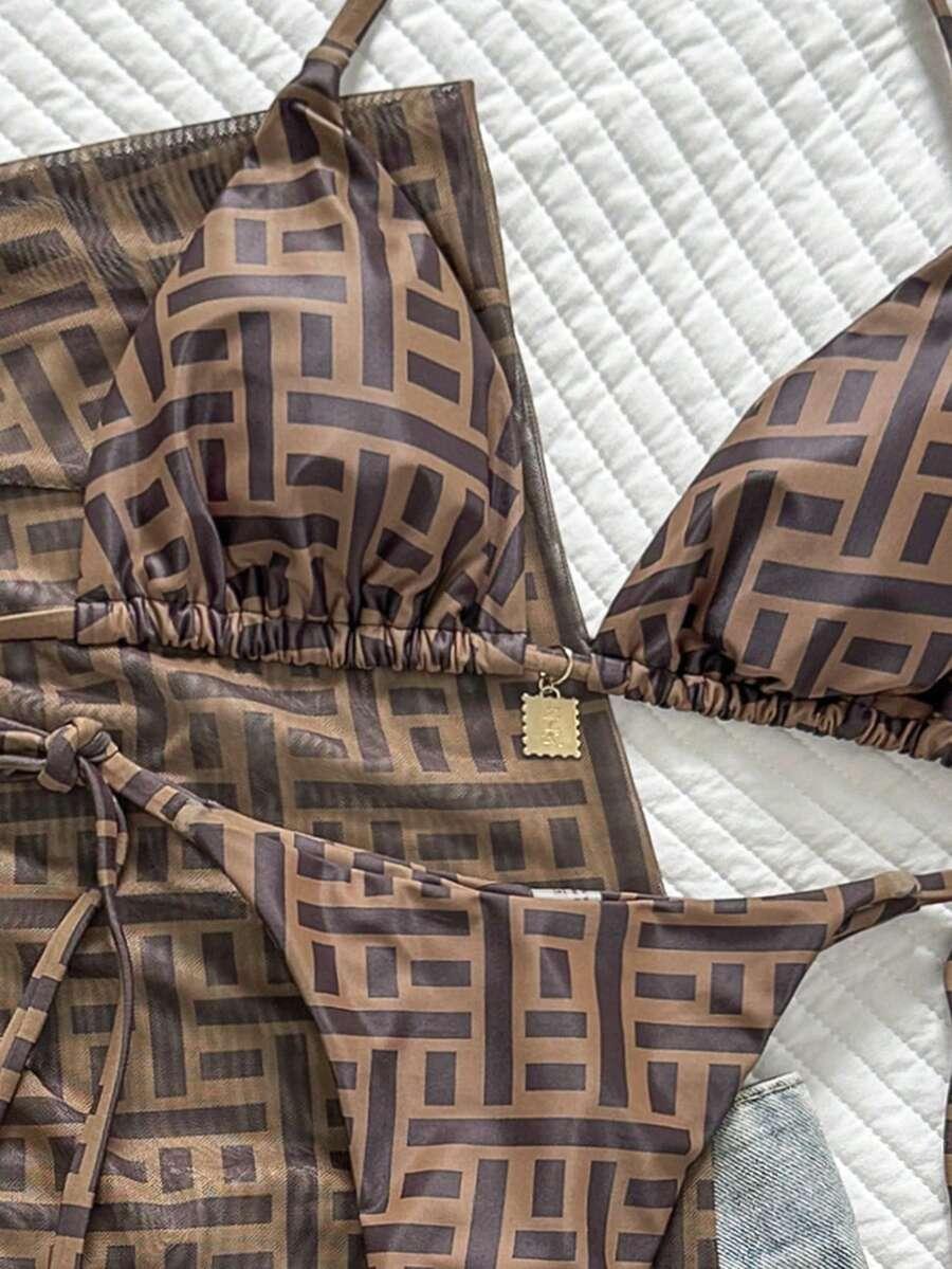 SWIM MOD BRĄZOWY STRÓJ KĄPIELOWY S09__S