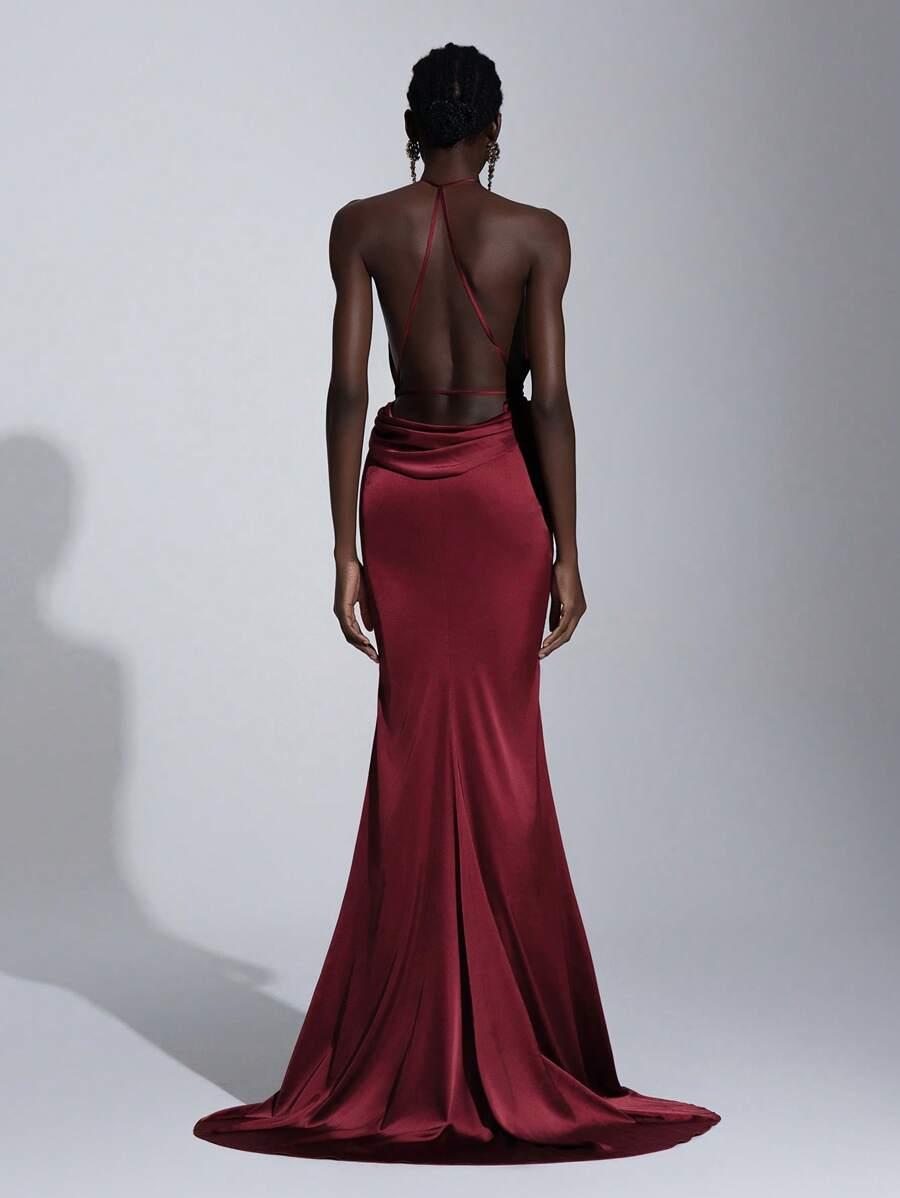 SHEIN CZERWONA MAXI SUKIENKA S06__L