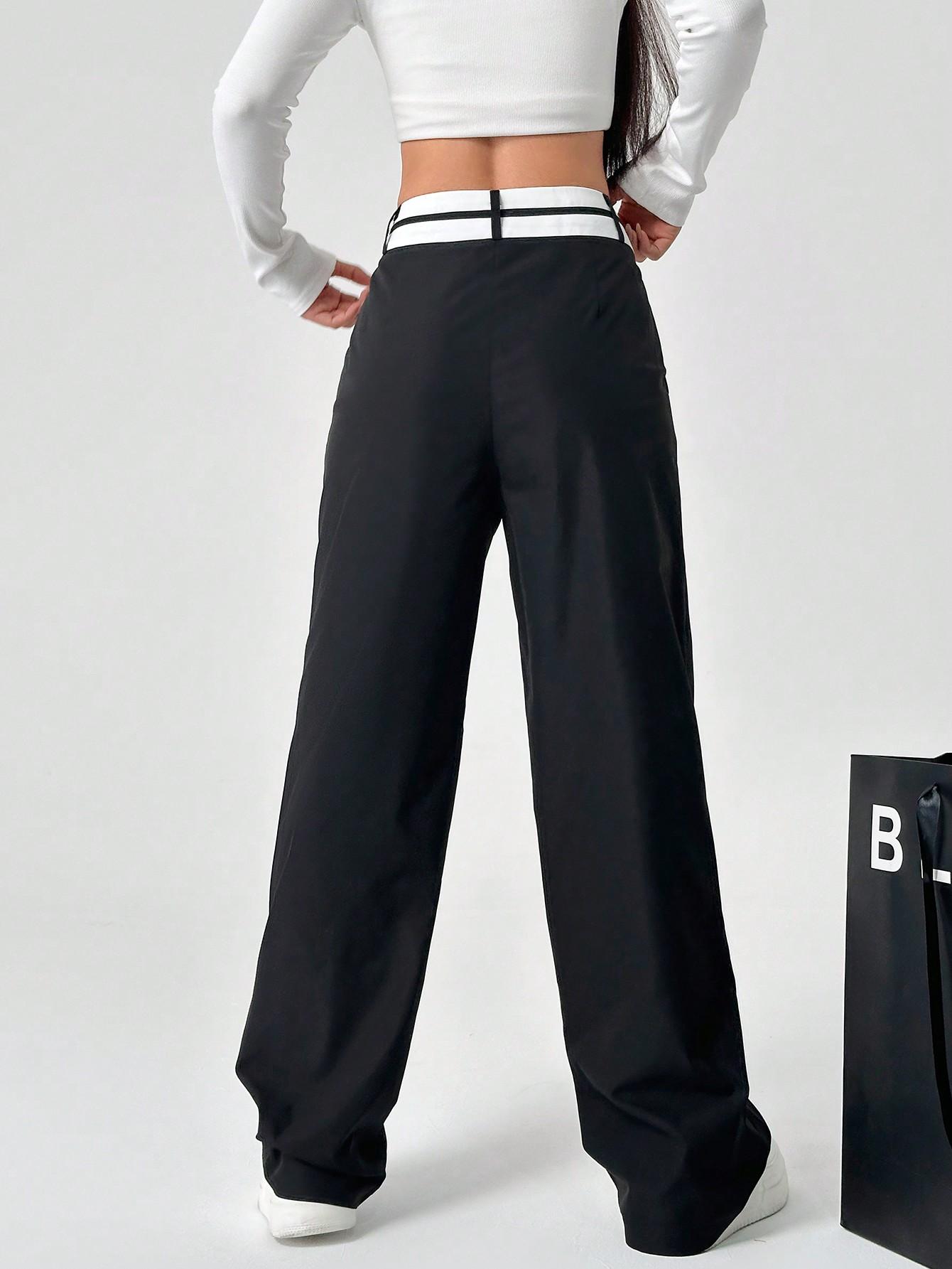 SHEIN CZARNE LUŹNE SPODNIE S06__M