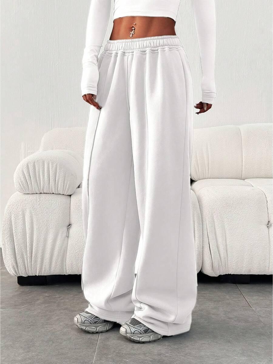 SHEIN BIAŁE SPODNIE DRESOWE S06__M