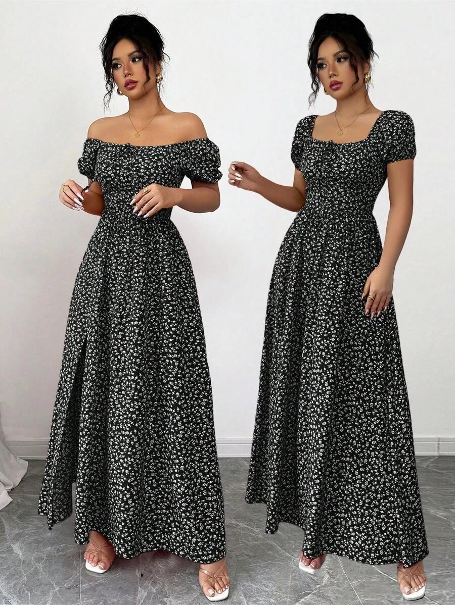 RAFFERIZA CZARNA MAXI SUKIENKA S06__L