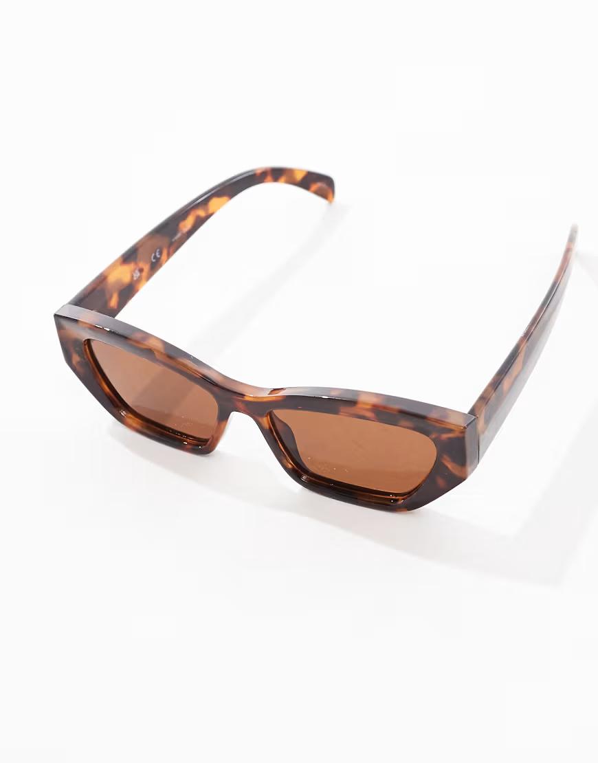VERO MODA BRĄZOWE OKULARY PRZECIWSŁONECZNE PK01