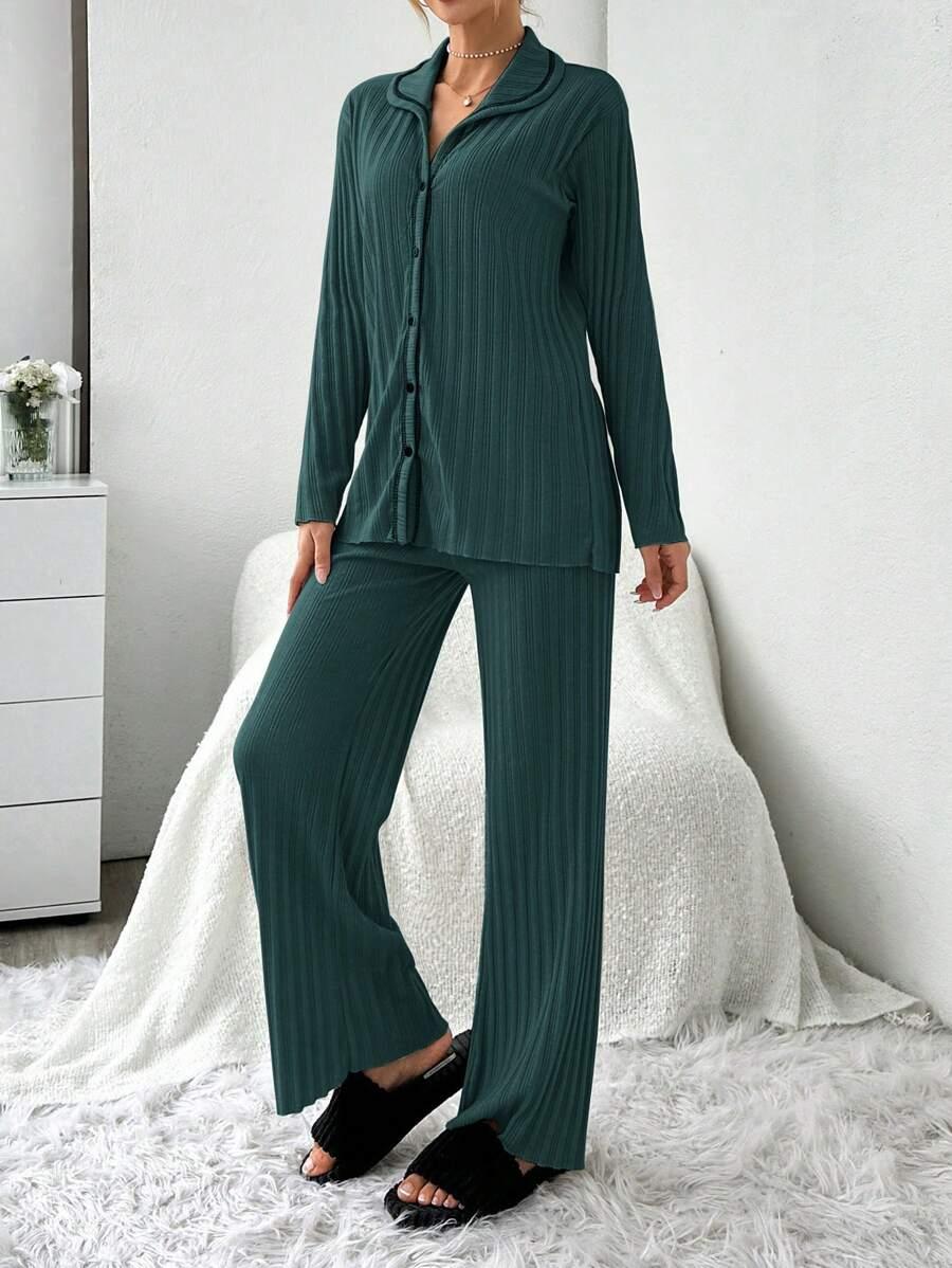 SHEIN BLUZKA SPODNIE KOMPLET PIŻAMA S06__S
