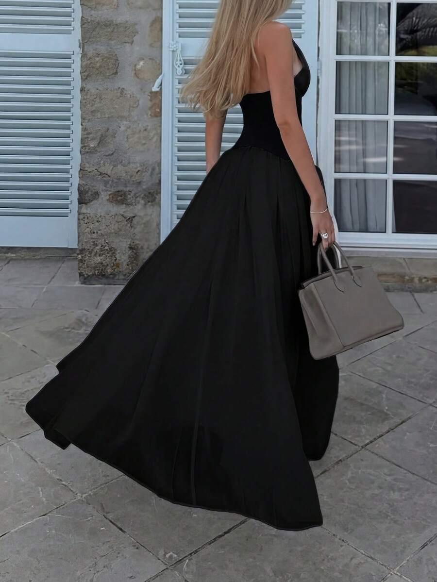 SHEIN CZARNA MAXI SUKIENKA S06__M
