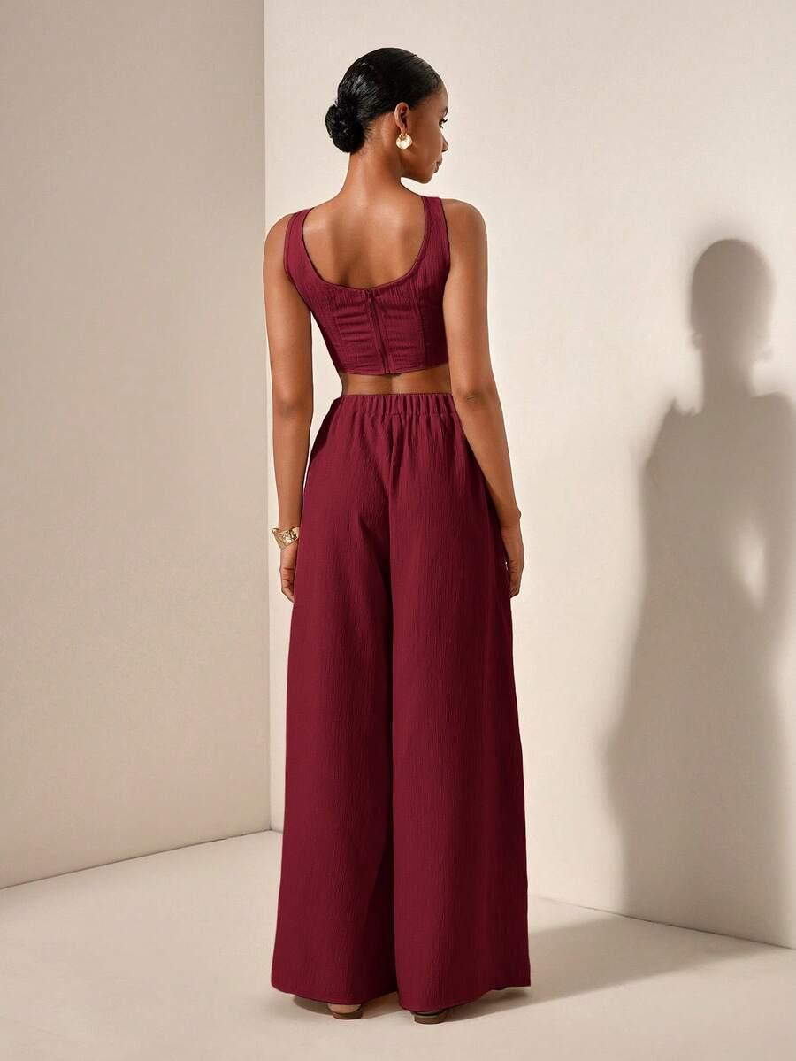 ZIVAH BORDOWY KOMPLET TOP SPODNIE S06__XS