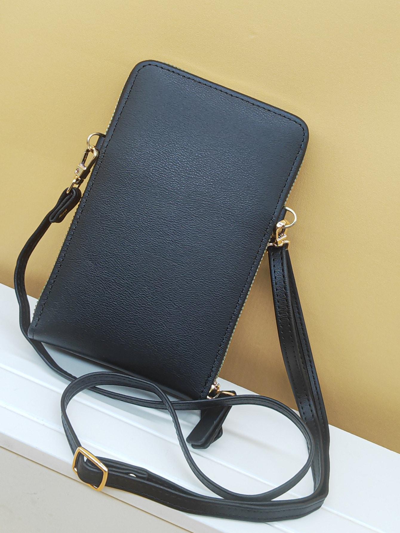 SHEIN CZARNY PORTFEL PASEK S07__18X11