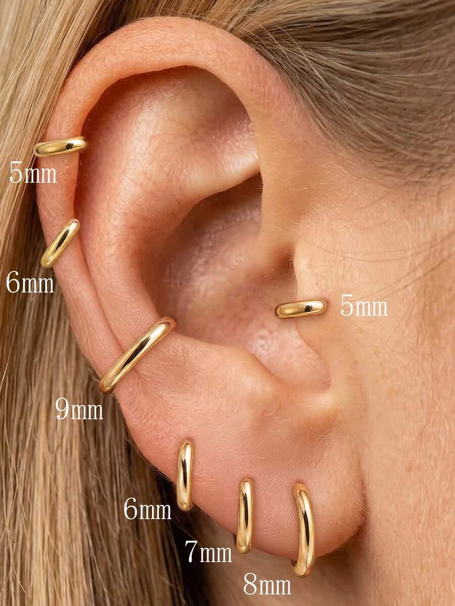 SHEIN KOLCZYK KOŁO 2SZT S07__6MM