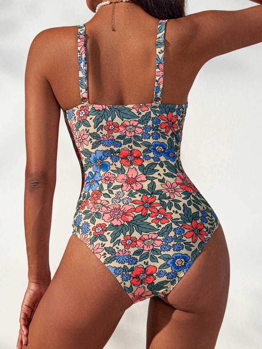 SHEIN JEDNOCZĘŚCIOWY STRÓJ KĄPIELOWY PRINT S09__S