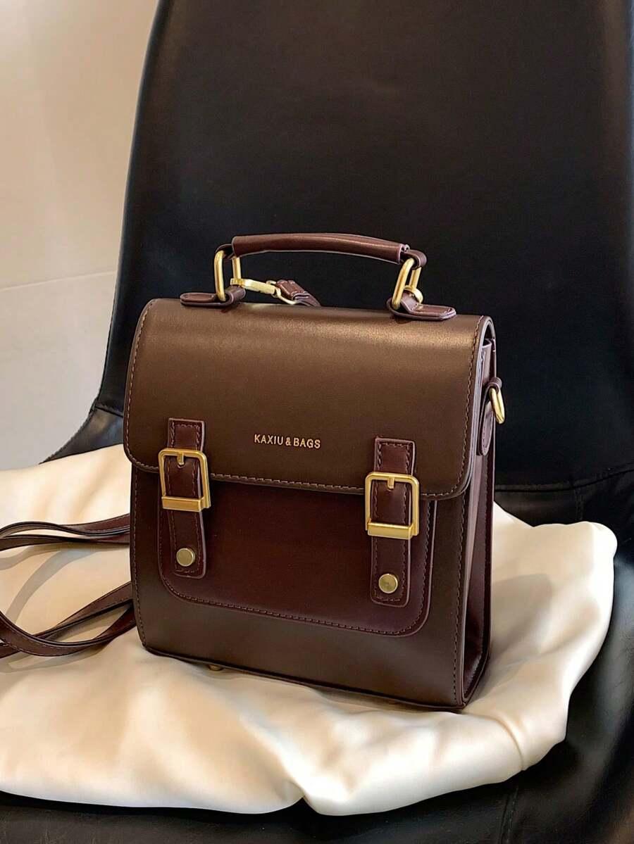SHEIN BRĄZOWY PLECAK IMITACJA SKÓRY S07__23X21X5CM