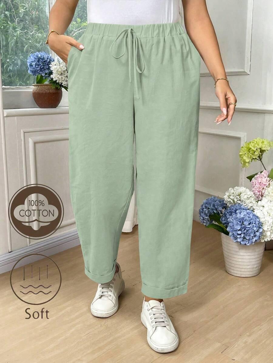 SHEIN ZIELONE SPODNIE CASUAL S06__48