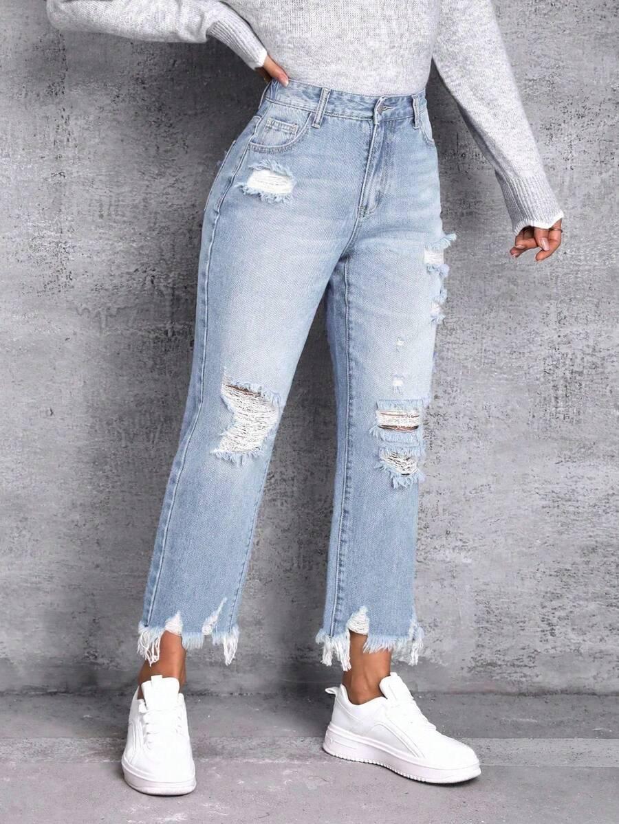 SHEIN NIEBIESKIE SPODNIE JEANS S06__46