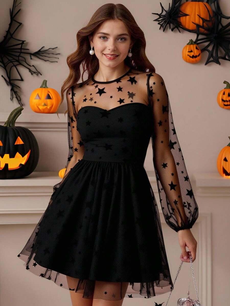 SHEIN CZARNA MINI SUKIENKA S06__158-162