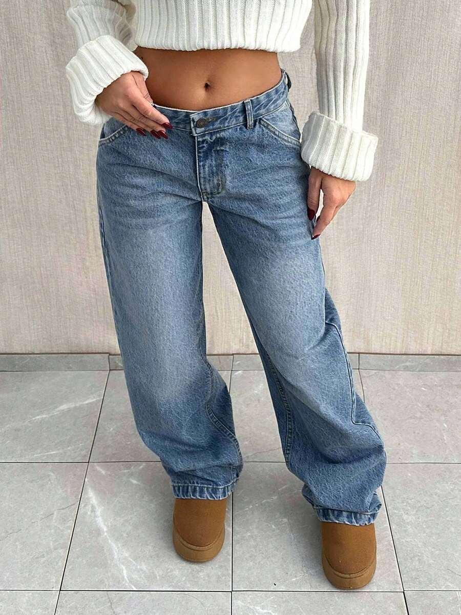 SHEIN NIEBIESKIE SPODNIE JEANS S06__L