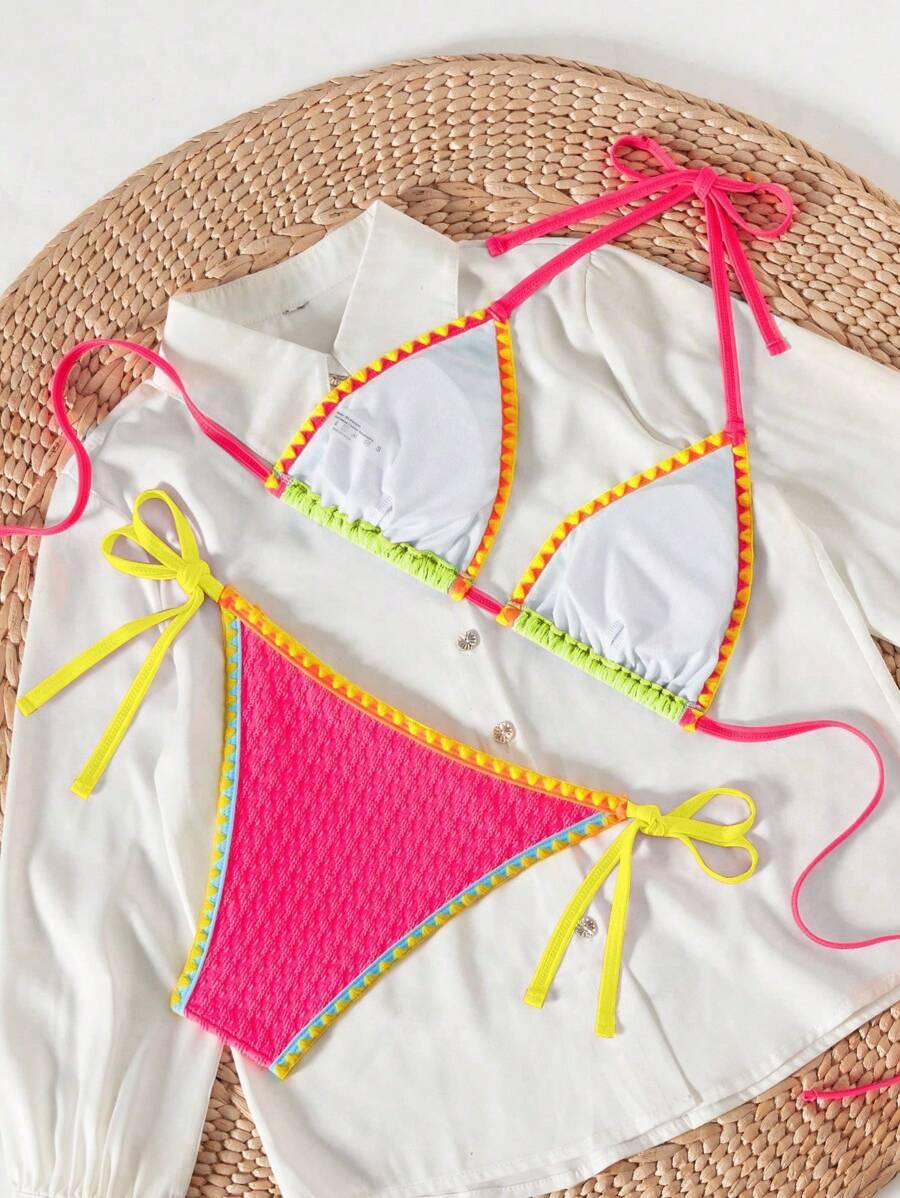 SHEIN DWUCZĘŚCIOWY STRÓJ KĄPIELOWY S09__L