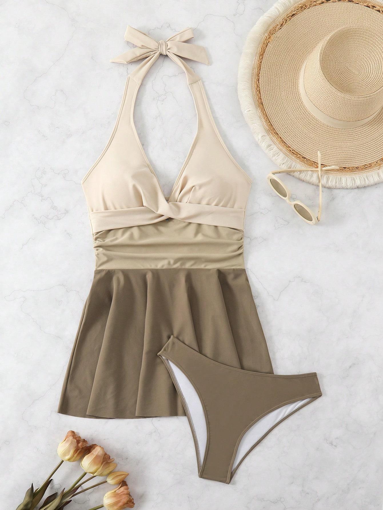 SHEIN DWUCZĘŚCIOWY STRÓJ KĄPIELOWY TAKINI S09__L