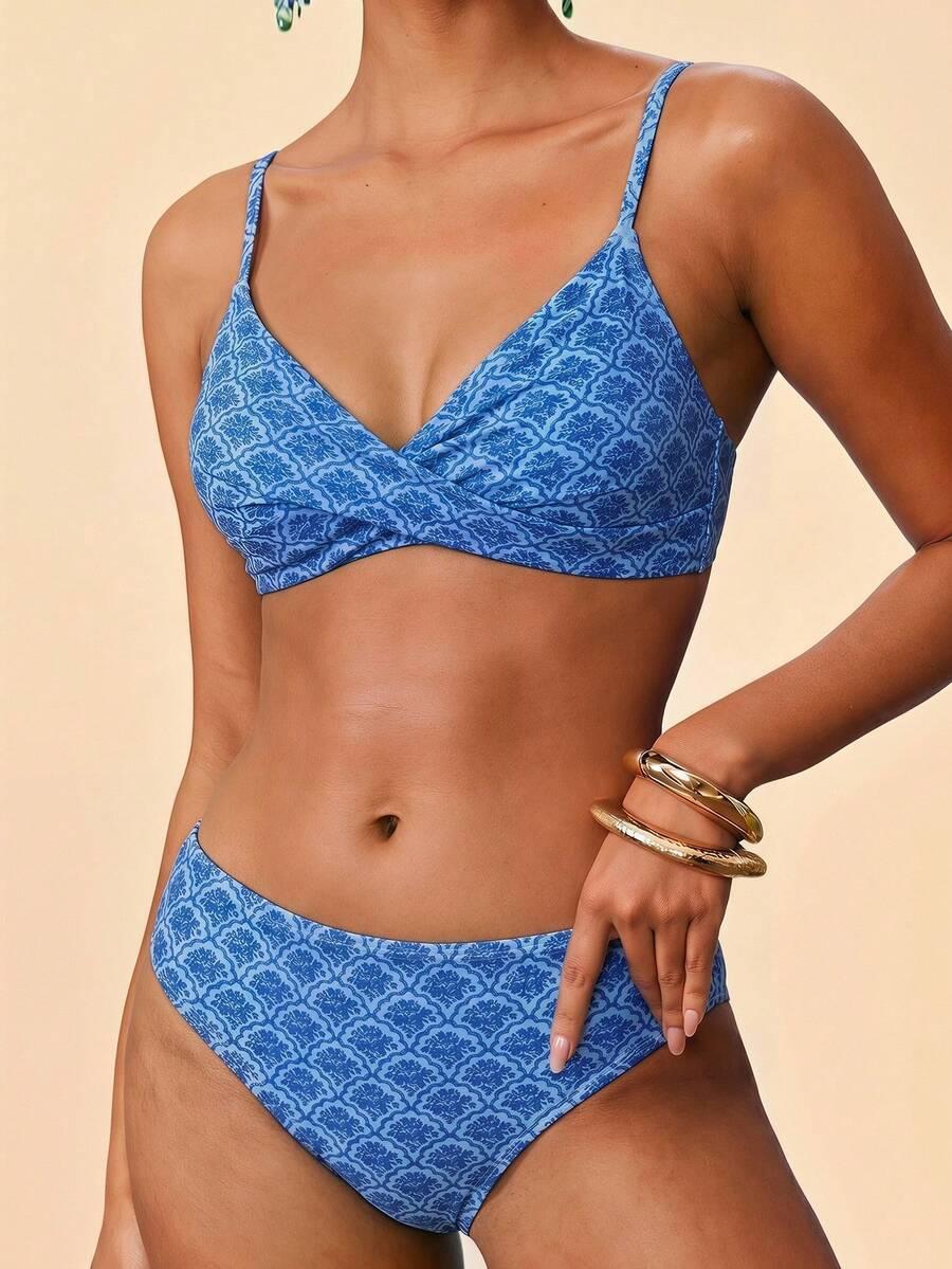 SHEIN DWUCZĘŚCIOWY STRÓJ KĄPIELOWY S09__L