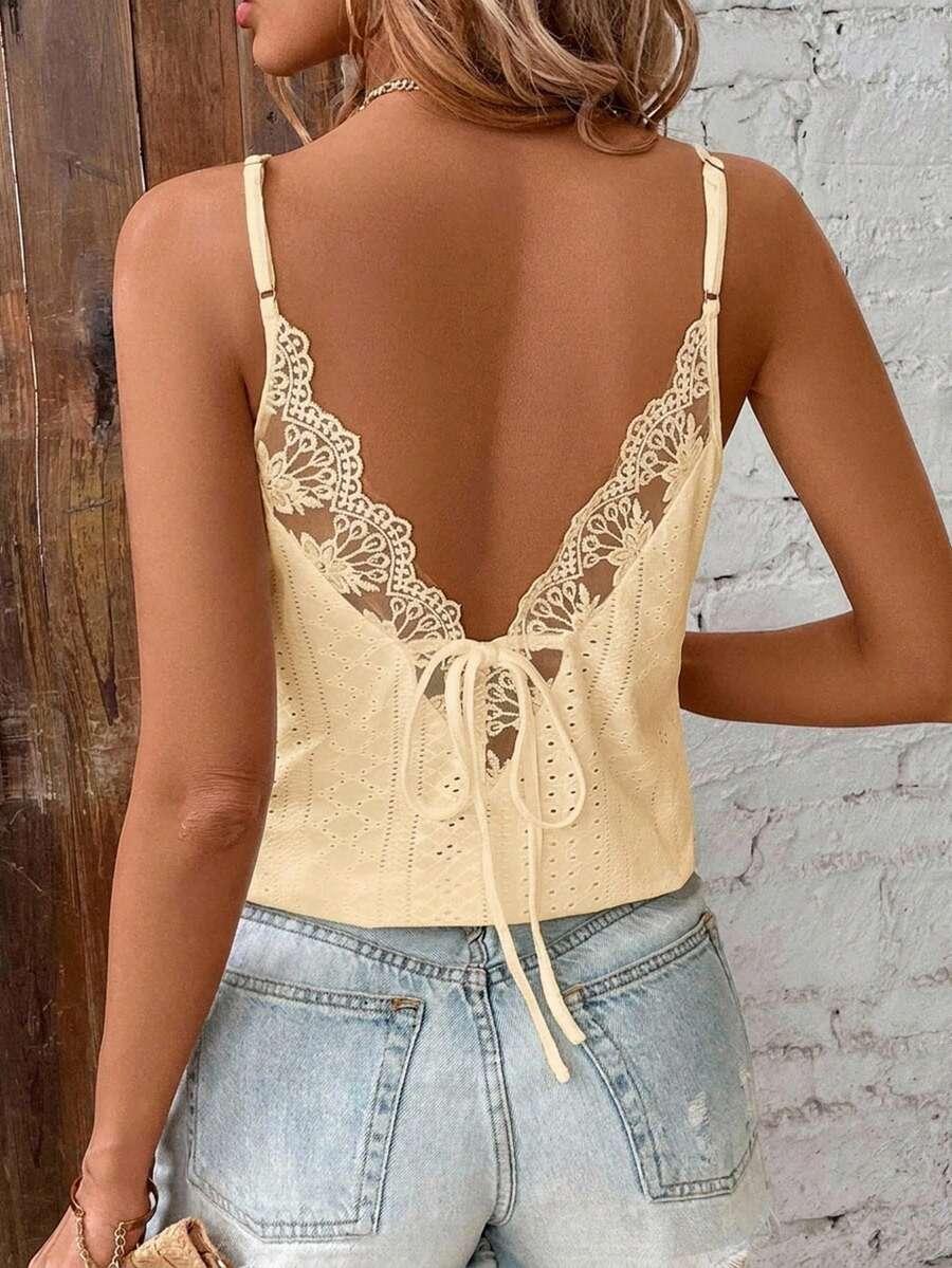 SHEIN ŻÓŁTY TOP NA RAMIĄCZKACH S09__L