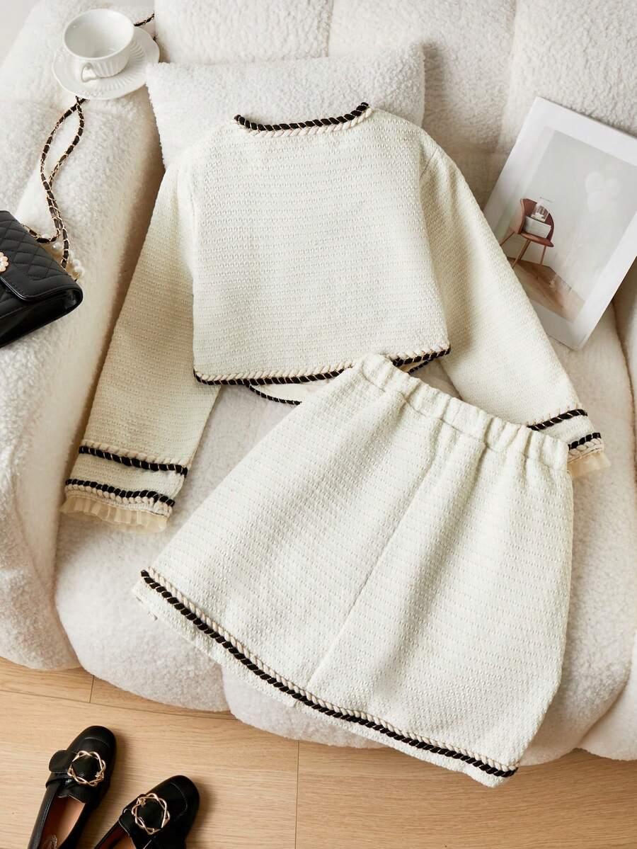 SHEIN KREMOWA MARYNARKA GUZIKI S06__128-134