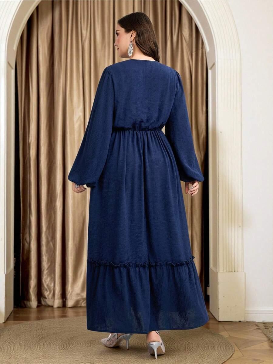 AL NAJMA GRANATOWA MAXI SUKIENKA