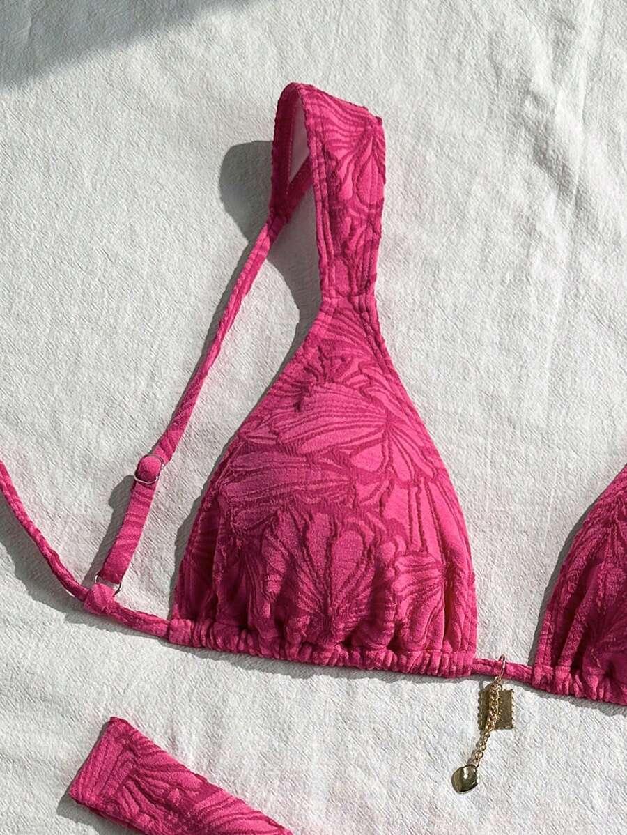SHEIN RÓŻOWY DWUCZĘŚCIOWY STRÓJ KĄPIELOWY S09__XXS
