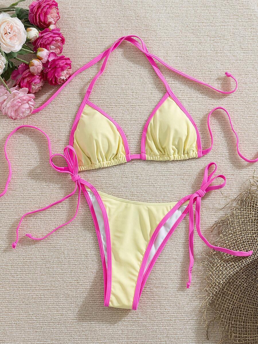 SHEIN DWUCZĘŚCIOWY STRÓJ KĄPIELOWY S09__L