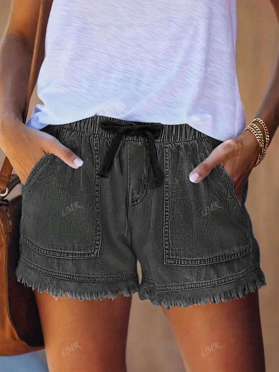 SHEIN SZARE SPODENKI JEANS S06__M