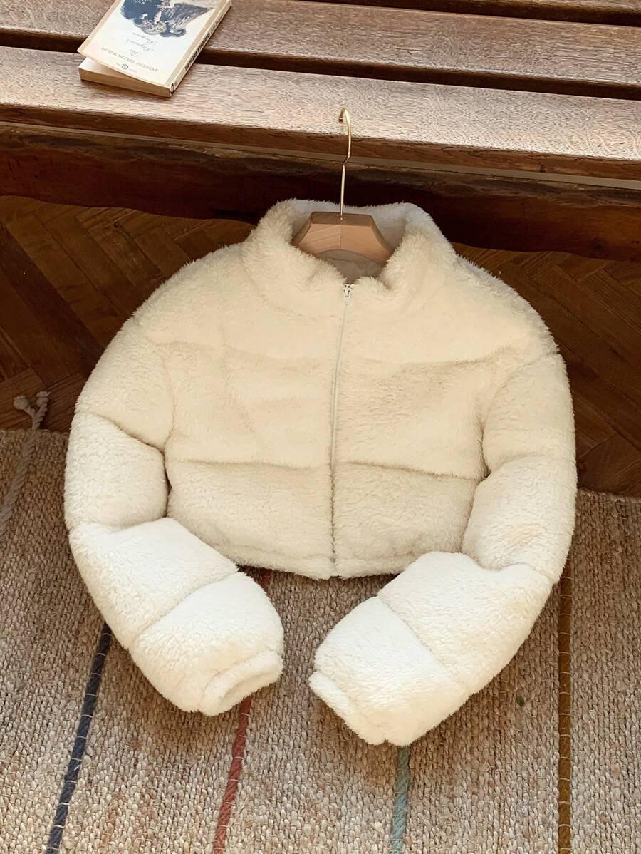 SHEIN BEŻOWA KURTKA ZAMEK W01__M