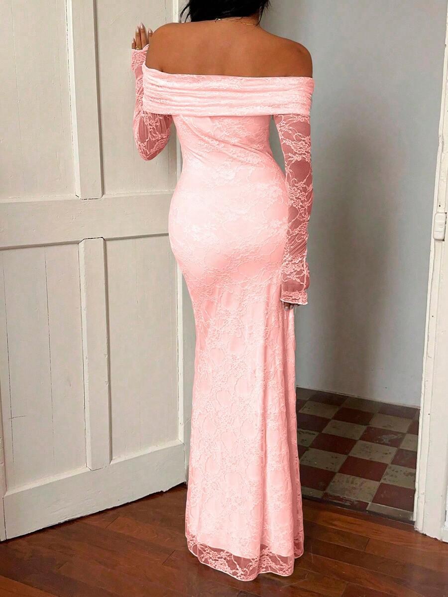 SHEIN RÓŻOWA MAXI SUKIENKA S06__XS