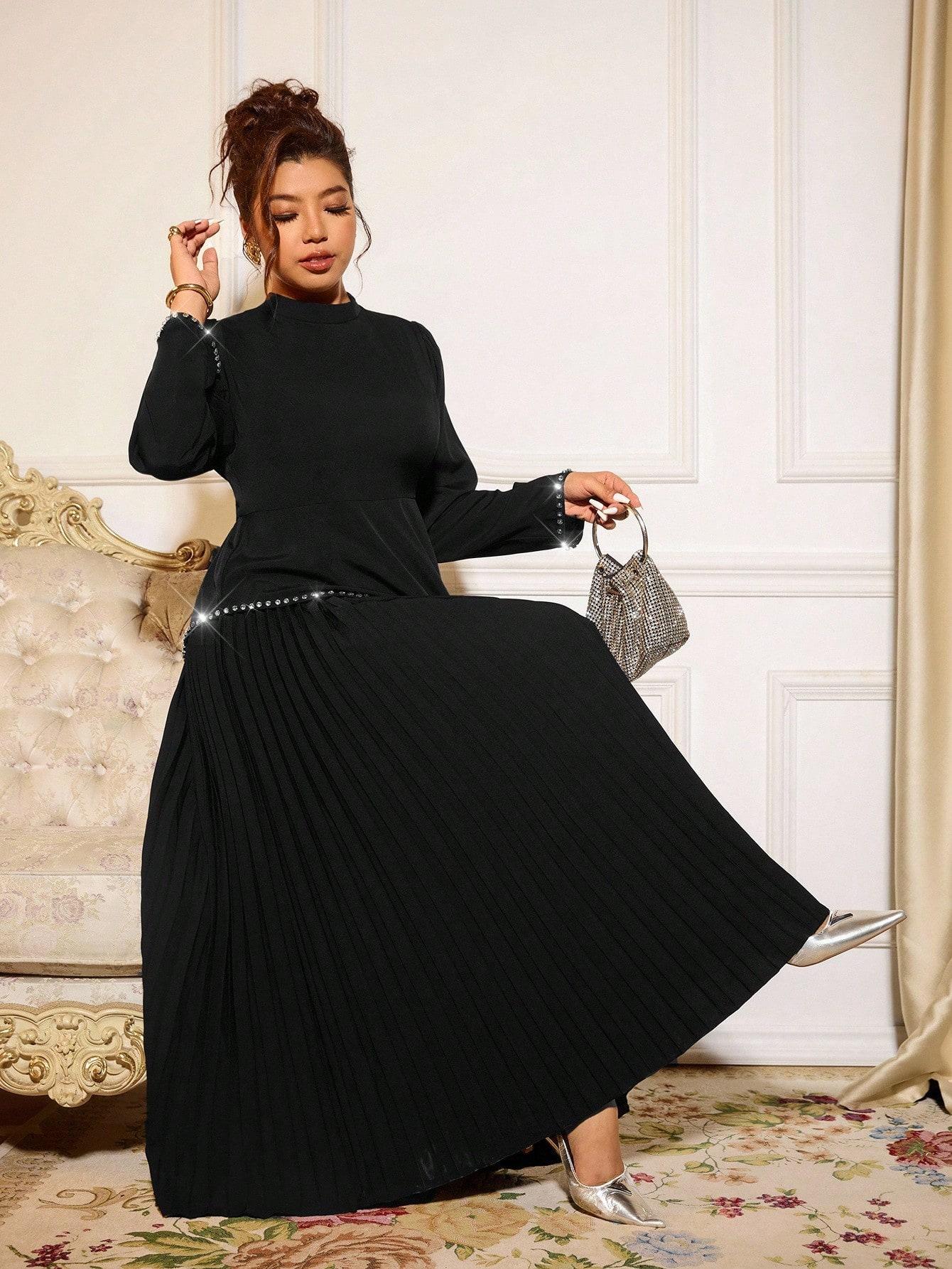 SHEIN CZARNA MAXI SUKIENKA S06__50
