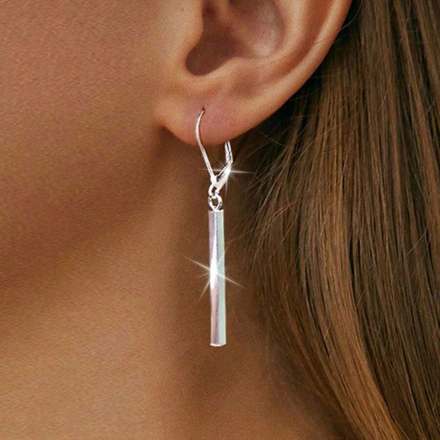 SHEIN SREBRNE KOLCZYKI WISZĄCE S07