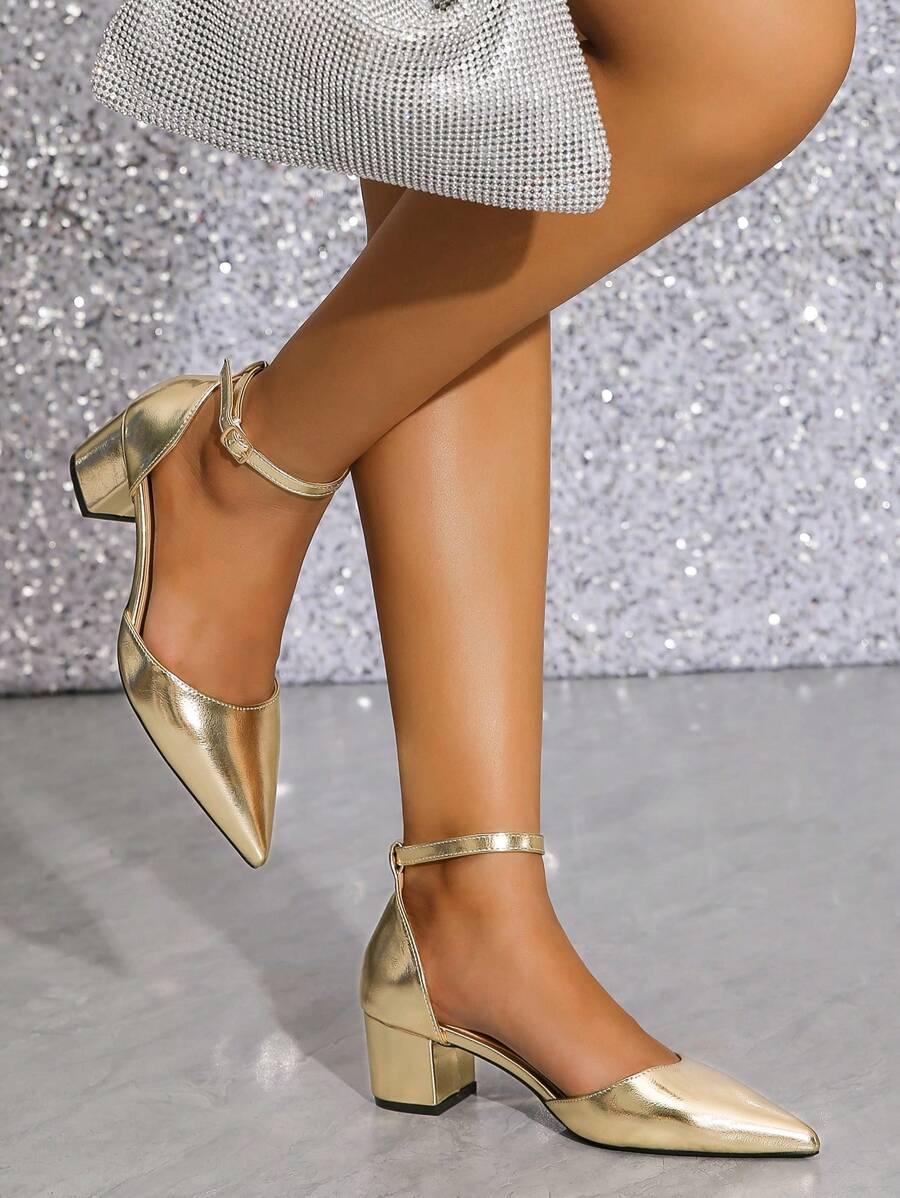 SHEIN METALICZNE CZÓŁENKA SZPIC S06__40,5