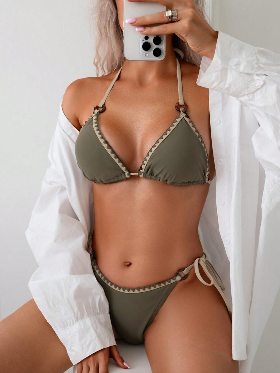 SHEIN DWUCZĘŚCIOWY STRÓJ KĄPIELOWY S09__L