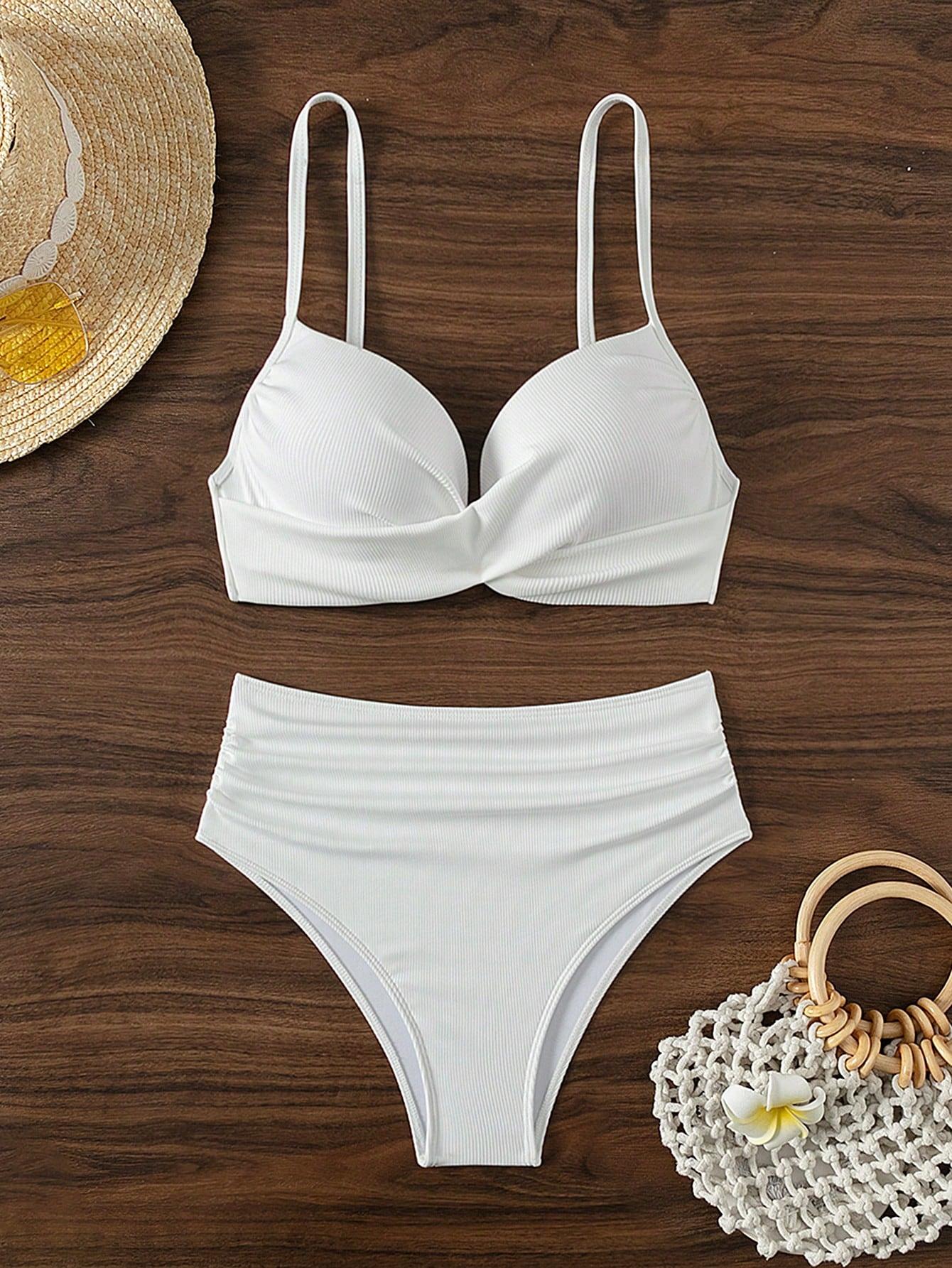 SHEIN BIAŁY STRÓJ KĄPIELOWY KOMPLET S09__M